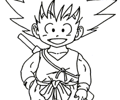 Coloriage Sangoku enfant