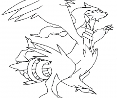 Coloriage Reshiram légendaire