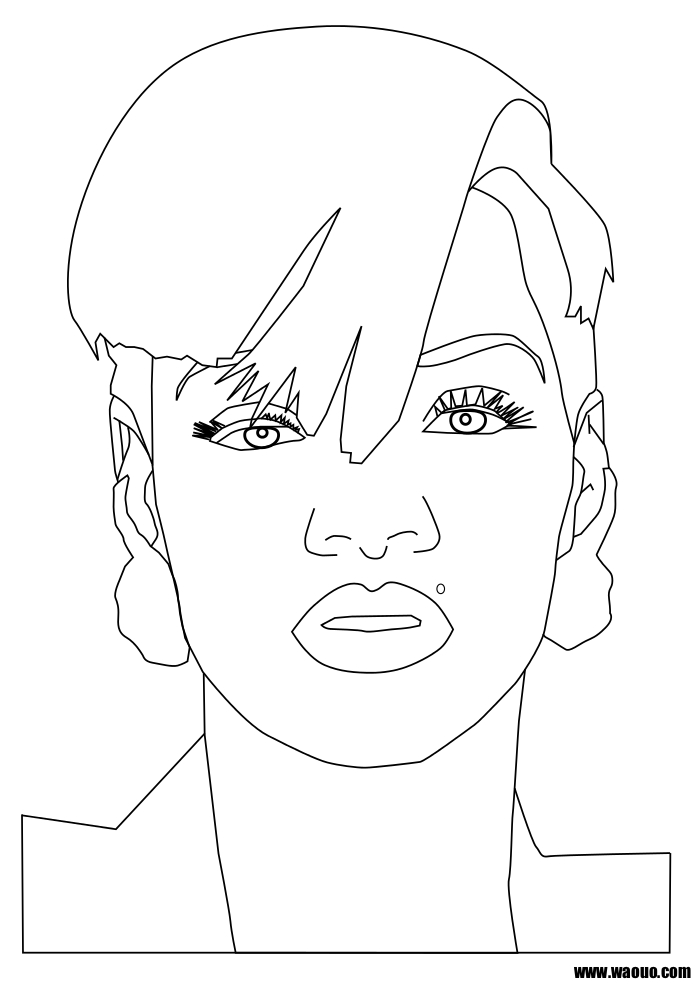 Coloriage Rihanna