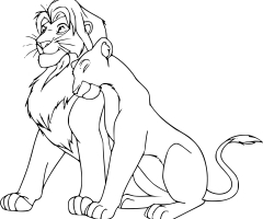 Coloriage Simba Nala