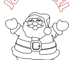 Coloriage Pere Noel joyeux